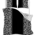 Pościel bawełniana 160x200 Glamour 019    czarna biała liście Faro