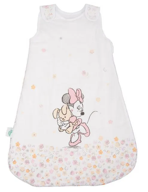 Śpiworek niemowlęcy 90x45 Myszka Mini 0026 Minnie Mouse kwiatki do spania