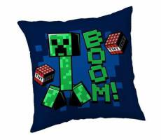 Poduszka dziecięca 40x40 Minecraft       Jolly Boom dekoracyjna granatowa