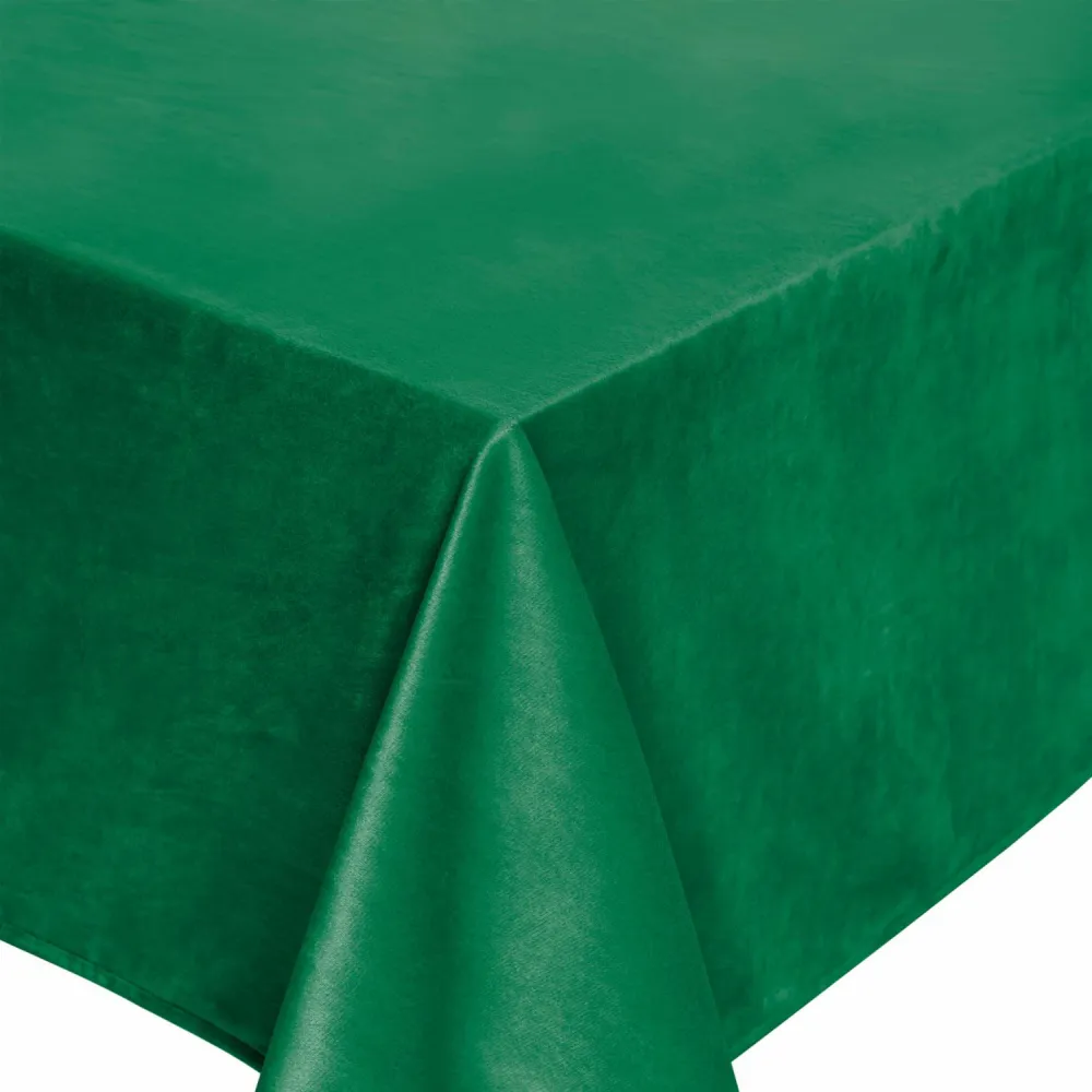 Obrus 110x160 Soft zielony butelkowy      welurowy