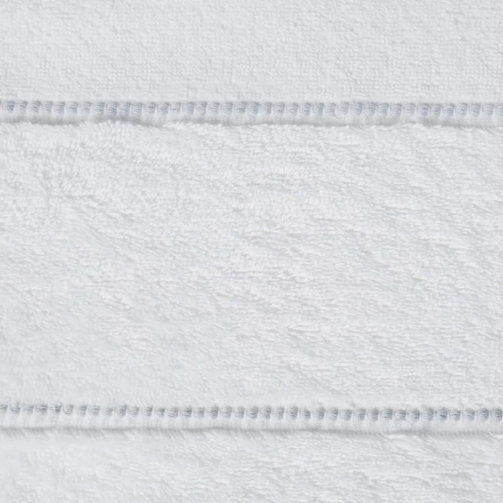 Ręcznik Mari 70x140 biały z welurową bordiurą 500g/m2 Eurofirany