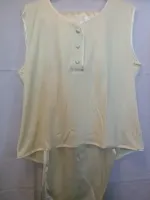 Piżama damska krótka satynowa 113 rozmiar XL kremowa z wiskozą