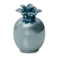 Figurka ceramiczna Simona 2 11x11x16 ananas turkusowa z perłowym połyskiem 01 Eurofirany
