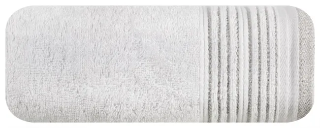 Ręcznik Ellen 70x140 02 biały srebrny 500g/m2 Eurofirany