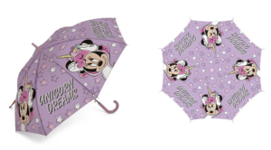 Parasolka dla dzieci Myszka Mini 7819 Minnie Mouse gwiazdki różowy parasol różowa rączka