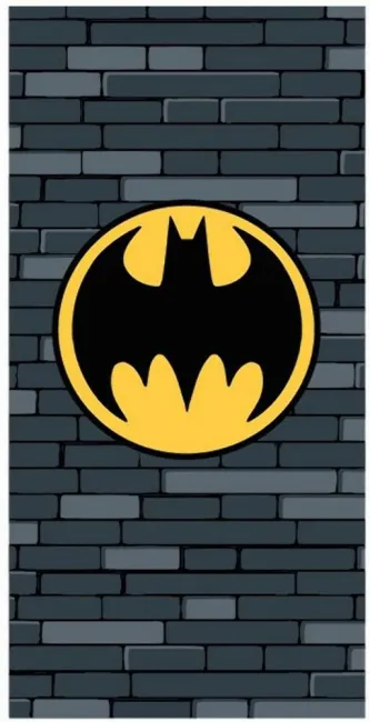 Ręcznik plażowy 70x140 Batman logo nietoperz grafitowy żółty czarny dziecięcy 0872