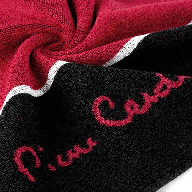 Ręcznik Luca 50x90 czerwony czarny        frotte 450g/m2 Pierre Cardin