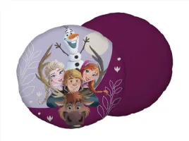 Poduszka dekoracyjna 40 cm Frozen Family 03 fioletowa polarowa kształtka przytulanka