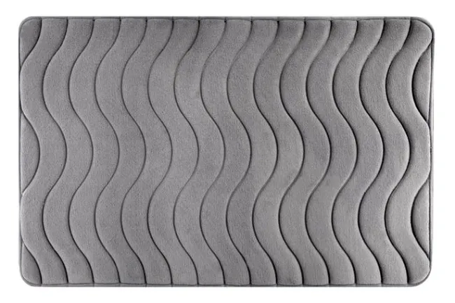 Dywanik łazienkowy 50x70 Wave stalowy jednobarwny Eurofirany