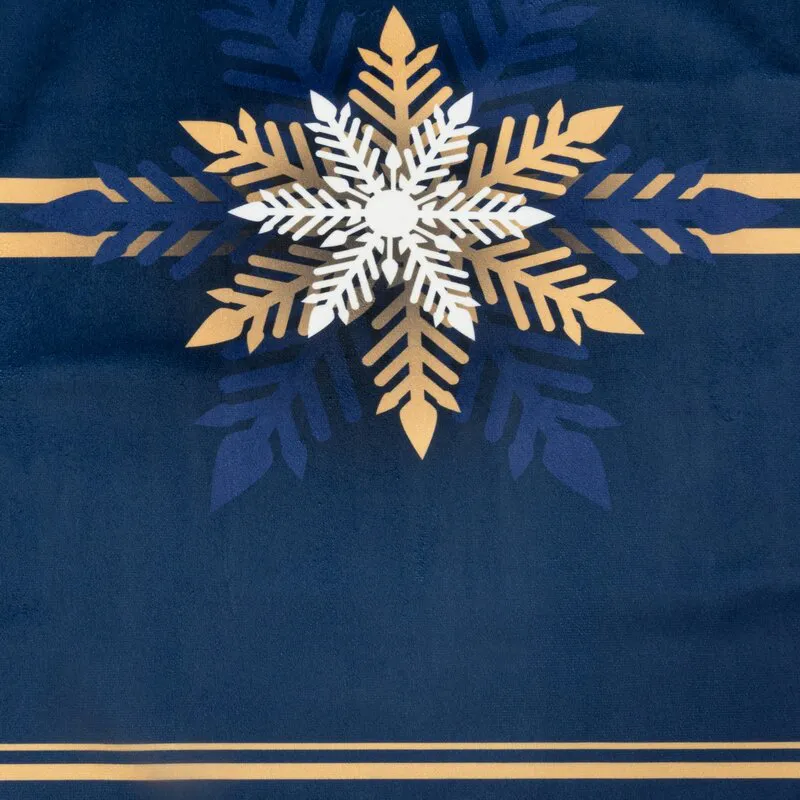 Obrus bieżnik świąteczny 40x140 Carol     niebieski złoty Eurofirany Św 23