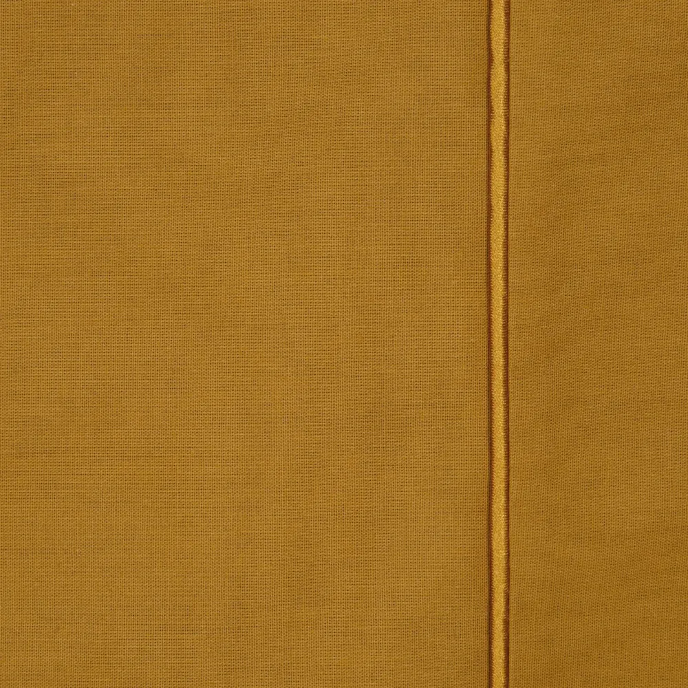 Pościel bawełniana 160x200 Morocco 1     musztardowa z lamówką na poduszkach jednobarwna Terra Collection Eurofirany