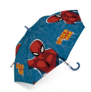 Parasolka dla dzieci Spiderman Człowiek 2677 Pająk niebieski parasol dla chłopca niebieska rączka