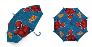 Parasolka dla dzieci Spiderman Człowiek 2677 Pająk niebieski parasol dla chłopca niebieska rączka