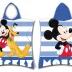 Poncho dla dzieci 50x115 Mickey stripe  ręcznik z kapturem dziecięcy