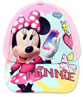 Czapka z daszkiem Myszka Mini Minnie Mouse 54 różowa jasna 2975