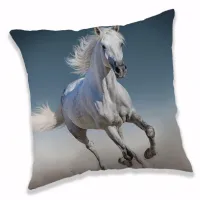 Poduszka dziecięca 40x40 Koń biały 4592 w galopie horse dekoracyjna