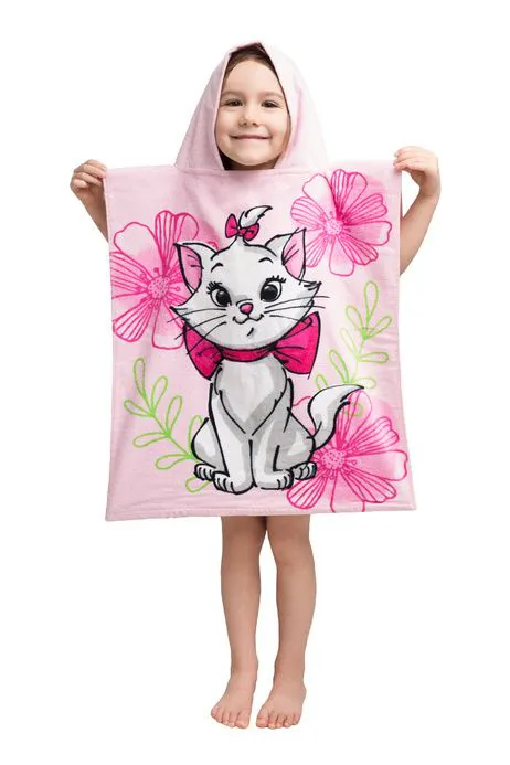 Poncho dla dzieci 50x115 Kotka Marie Cat  2589 ręcznik z kapturem