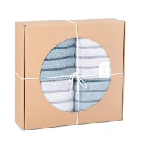 Komplet ręczników T/0476 4 szt Jasper 2x50/90 2x70/140 srebrny miętowy zestaw upominkowy 500g/m2 Eurofirany