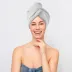 Turban kąpielowy 65x23 szary frotte new  ręcznik do włosów na głowę