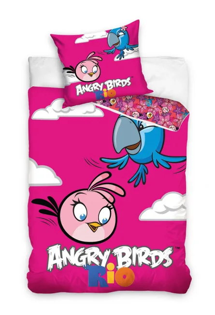 Pościel  Angry Birds 160x200 C Papuga Blu Rio 1611