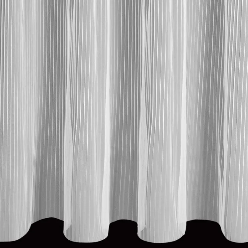 Firana gotowa Eliana 140x260 biała        zdobiona aplikacją na przelotkach Eurofirany