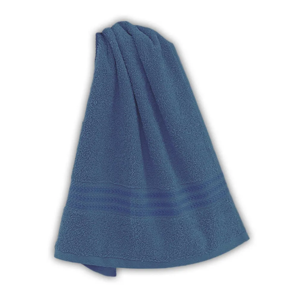 Ręcznik frotte 50x90 Rainbow niebieski  z elegancką bordiurą Darymex