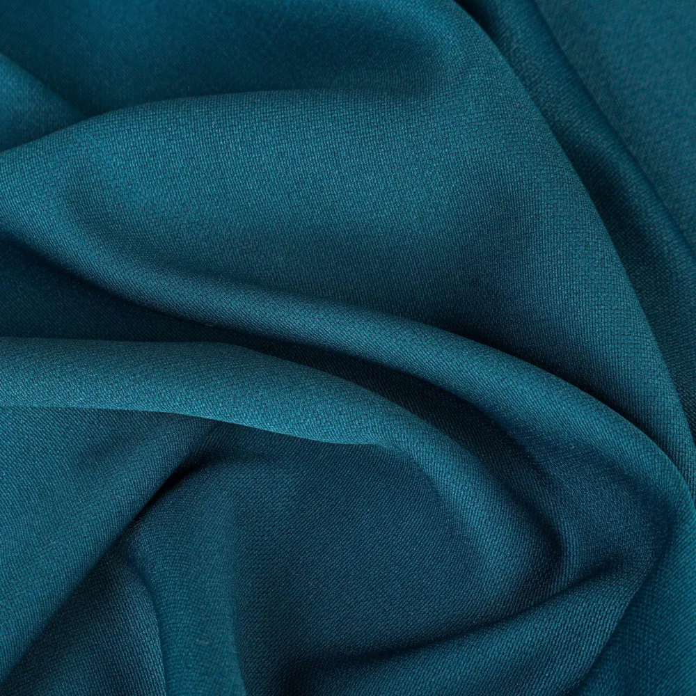 Zasłona 140x270 Morocco 2 niebieska ciemna gotowa na taśmie z miękkiej tkaniny z efektem melanżu Terra Collection Eurofirany