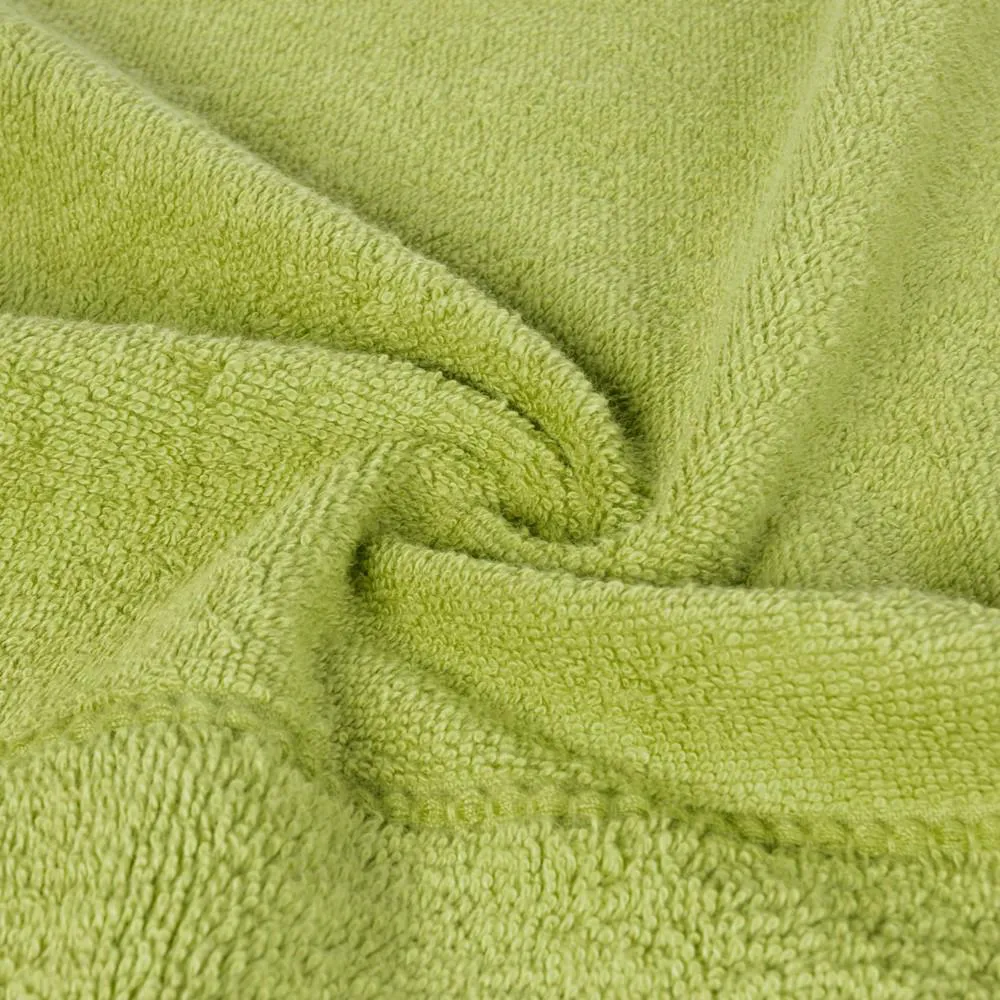 Ręcznik Mari 50x90 oliwkowy z welurową bordiurą 500g/m2 Eurofirany