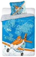 Pościel bawełniana 160x200 Samoloty turkusowa dziecięca Faro