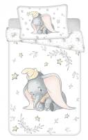 Pościel bawełniana 100x135 Słonik Dumbo słoń szary słodki do łóżeczka 1018