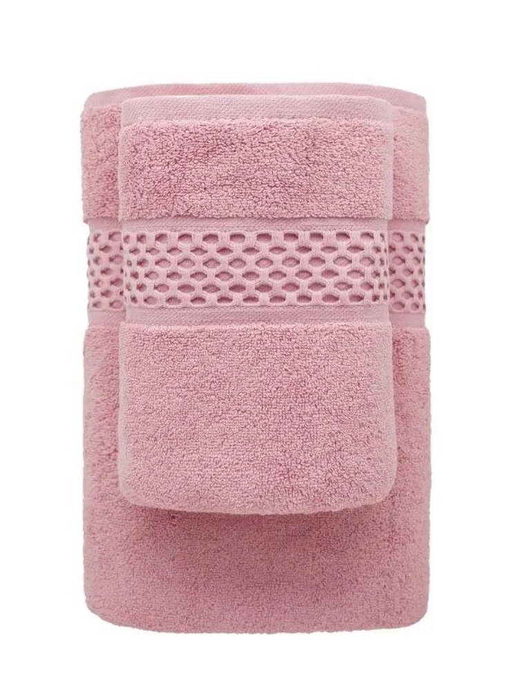 Ręcznik Rete 70x140 różowy frotte 650 g/m2 bawełniany przędza dwupętelkowa soft touch 24/2
