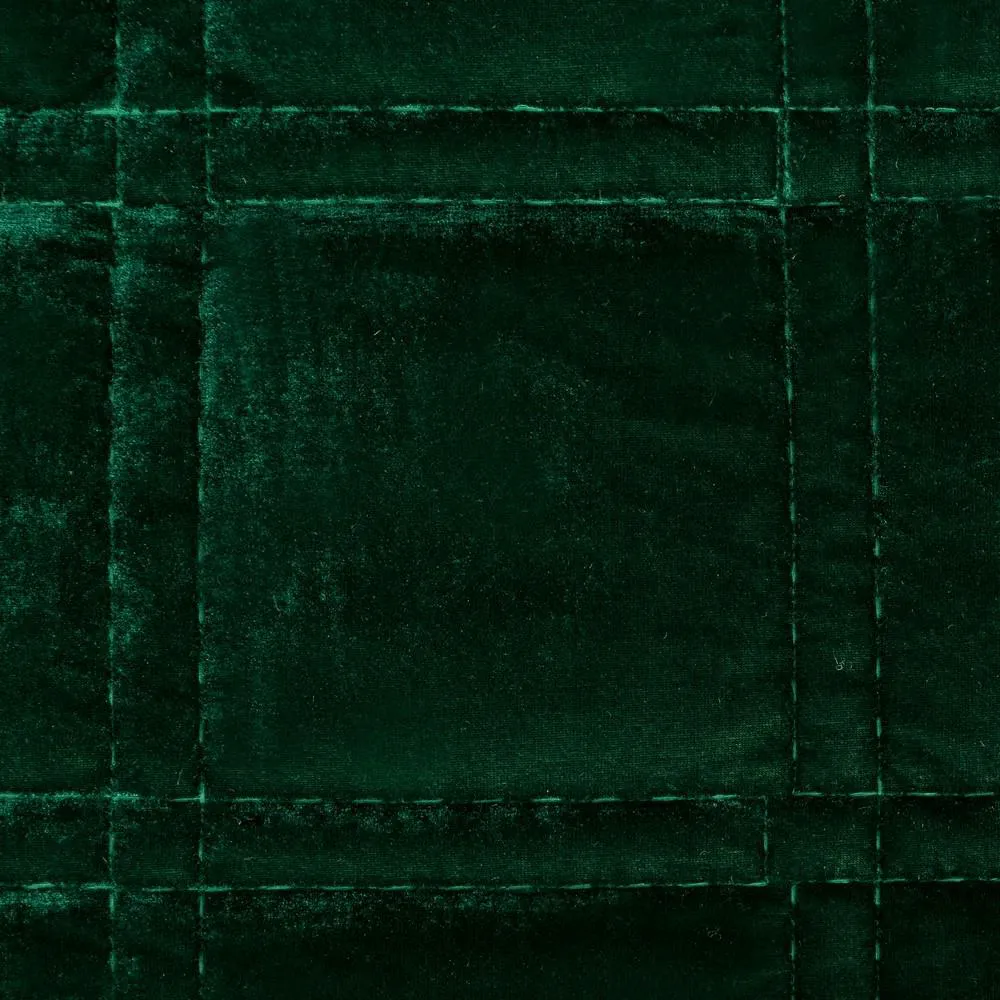 Narzuta dekoracyjna 170x210 Kristin 2 zielona ciemna welwetowa geometryczna Eurofirany