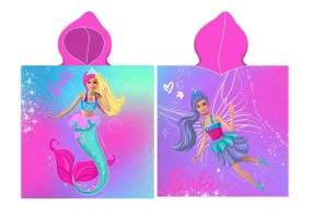 Poncho dla dzieci 50x115 Barbie różowe ręcznik z kapturem dziecięce Summer C23