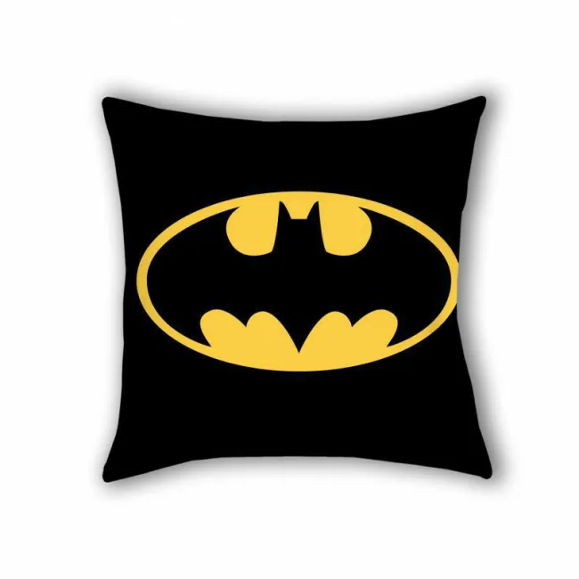 Poszewka dziecięca Batman 40x40 logo 0785 czarna