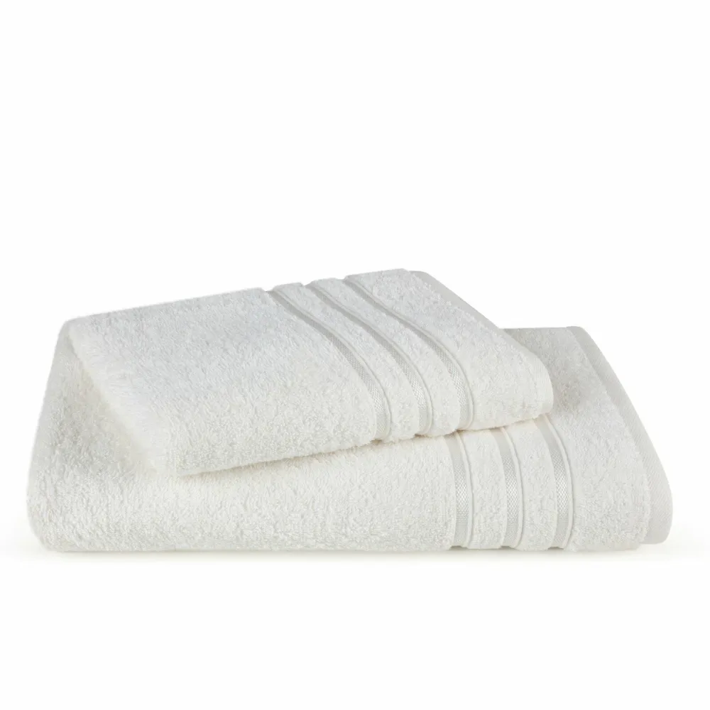 Komplet ręczników 2 szt Loca biały        upominkowy frotte 480g/m2 Eurofirany