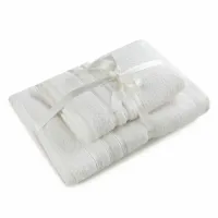 Komplet ręczników 2 szt Loca biały        upominkowy frotte 480g/m2 Eurofirany