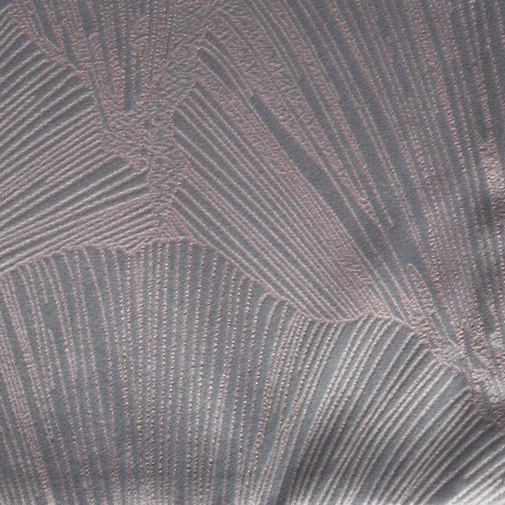 Obrus 40x140 Goja srebrny bieżnik liście miłorzębu Pierre Cardin z błyszczącym nadrukiem welwetowy Eurofirany
