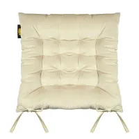 Poduszka siedzisko 40x40x8 Velvet 16 na krzesło złota welurowa z wiązaniem dekoracyjna Eurofirany
