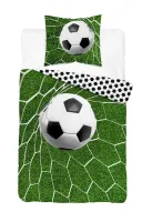 Pościel bawełniana 160x200 Piłka nożna boisko Football zielona 4662 A Panelowa 38