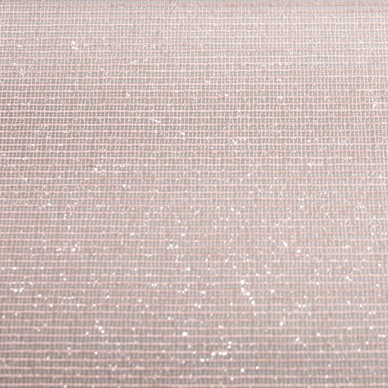 Firana gotowa Ariana 140x250 różowa       z błyszczącą moherową nicią i falbanami na przelotkach Eurofirany