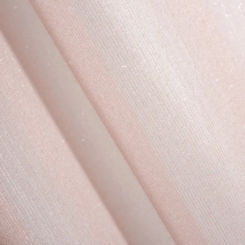 Firana gotowa Ariana 140x250 różowa       z błyszczącą moherową nicią i falbanami na przelotkach Eurofirany