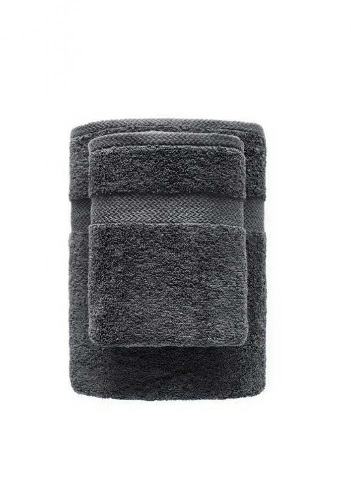 Ręcznik Fashion 70x140 grafitowy 550g/m2 z bordiurą frotte bawełniany jednobarwny