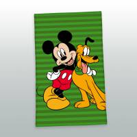 Ręczniczek do przedszkola 30x50 Myszka Miki Pies Pluto zielony paski 1194 bawełniany dziecięcy Mickey Mouse