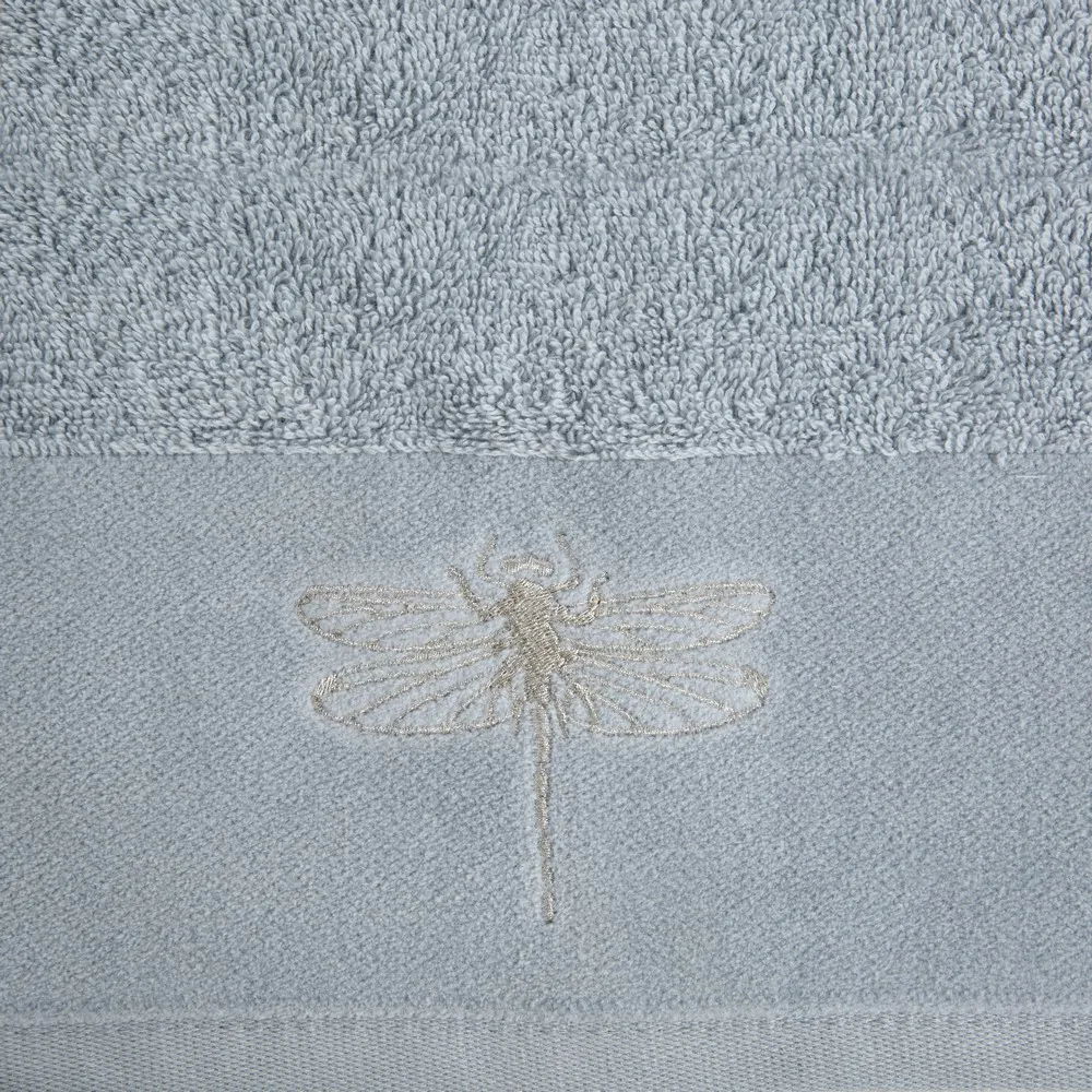 Ręcznik Lori 1 50x90 srebrny ważka 485g/m2 frotte Eurofirany