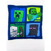 Poduszka dziecięca 40x40 Minecraft niebieska S24