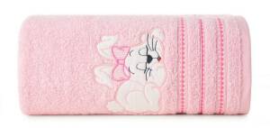 Ręcznik dziecięcy 70x140 Baby 38 różowy Zajączek 450g/m2 Eurofirany