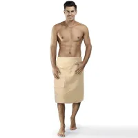 Ręcznik męski do sauny Kilt S/M beżowy frotte bawełniany
