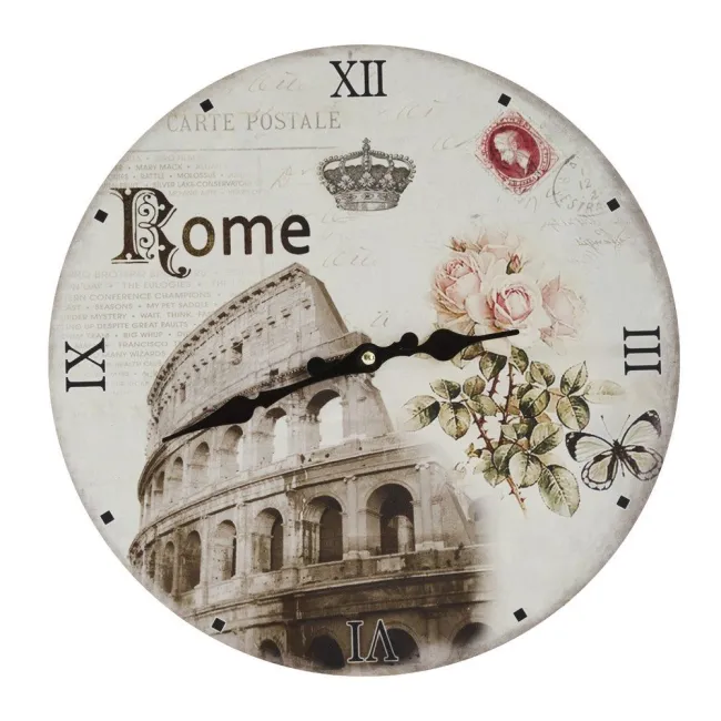 Zegar ścienny 34x4 Time 05 Rome Rzym Koloseum Eurofirany