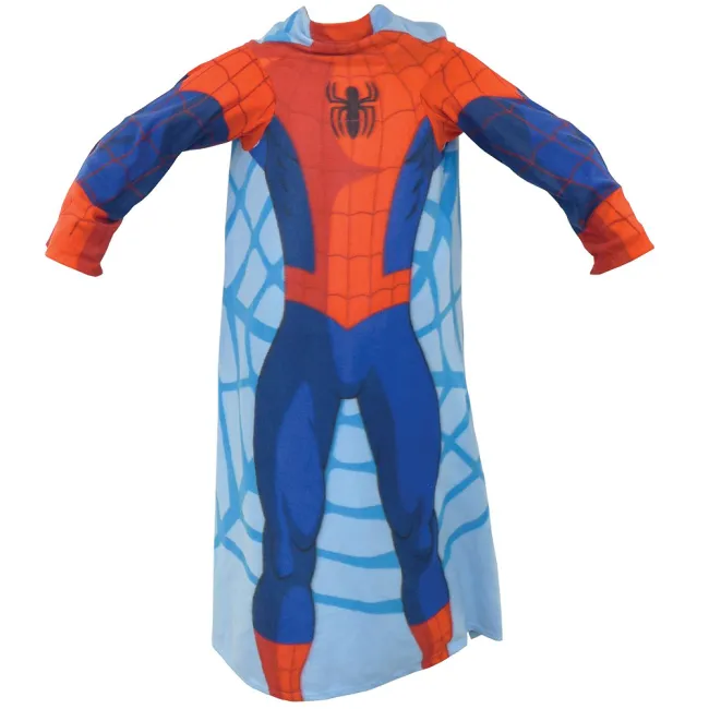 Kocyk Coral Fleece 118x138 Spiderman 4334 Człowiek Pająk Savior 200g/m2 z rękawami pled dziecięcy