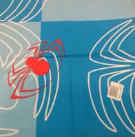 Poszewka bawełniana 40x40 Spiderman niebieska szachownica czerwony pająk 1145